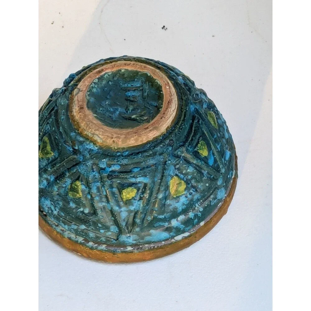 Vtg Italy Bitossi Aldo for Raymor Pottery  Bowl w/Lid MCM Lava Glaze
